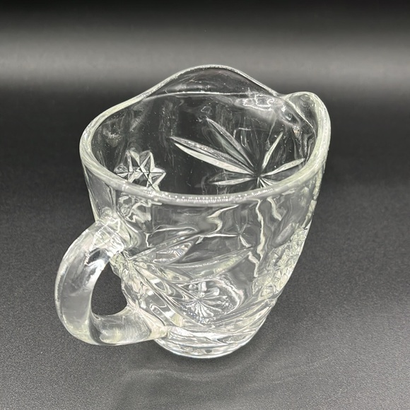 Anchor Hocking Vintage Star Cut Crystal Creamer pitcher. - Picture 2 of 7